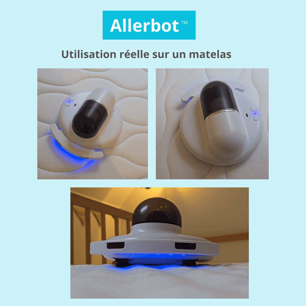 Allerbot™ – Réduisez les allergènes dans le matelas en 10 minutes